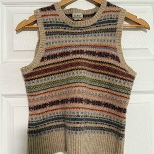 Vintage L.L. Bean Striped Knit Vest